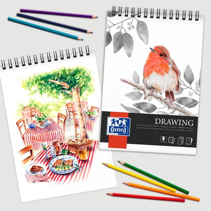 Artikelbild 2 für OXFORD Zeichenblock Drawing DIN A4 160 g/m², 50 Blatt, 1 St., Artikelnummer 298396