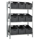 Artikelbild 1 für SCHULTE Schrägbodenregal L MULTIplus150 13680 lichtgrau 130,0 x 60,0 x 200,0 cm, Artikelnummer 626238