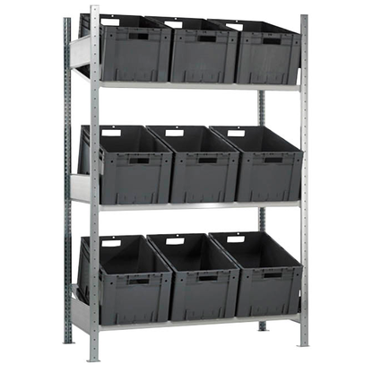 Artikelbild für SCHULTE Schrägbodenregal L MULTIplus150 13680 lichtgrau 130,0 x 60,0 x 200,0 cm, Artikelnummer 626238