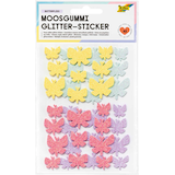 Artikelbild 1 für folia Moosgummi Glitter-Sticker BUTTERFLIES gelb, pink, mint, lila 40 St., Artikelnummer 775959