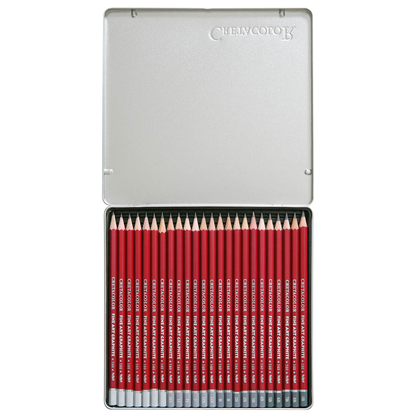 Artikelbild für Brevillier's CRETACOLOR CLEOS-Fine Art Graphit Graphitstifte B, H, HB, 2H, 2B, 9H, 8H, 7H, 6H, 5H, 4H, 3H, F, 3B, 4B, 5B, 6B, 7B, 8B, 9B rot, 24 St., Artikelnummer 379805