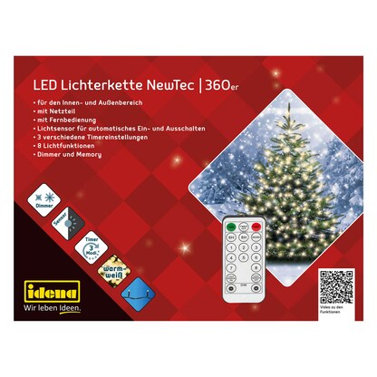 Artikelbild 8 für Idena NewTec 360er LED Lichterkette grün 43,9 m, 1 St., Artikelnummer 761694