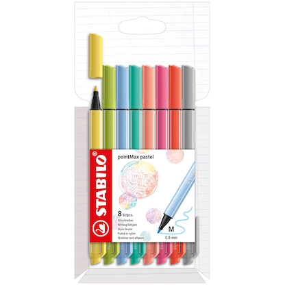 Artikelbild für STABILO pointMax pastel Filzstifte farbsortiert, 8 St., Artikelnummer 700924