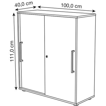 Artikelbild 2 für Kerkmann Schiebetürenschrank, 13449110 weiß 2 Fachböden 100,0 x 40,0 x 111,0 cm, Artikelnummer 174526