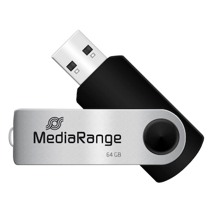 Artikelbild für MediaRange USB-Stick schwarz, silber 64 GB, 1 St., Artikelnummer 435634