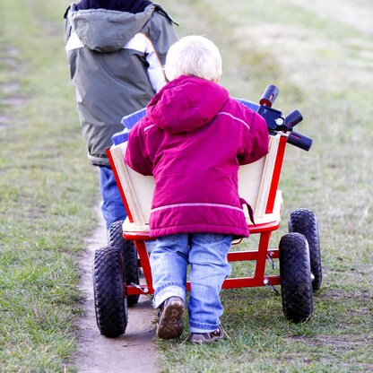 Artikelbild 4 für relaxdays Sackkarrenräder luftbereift schwarz, rot Kunststoff Felgen, Achse 2,5 cm, Artikelnummer 452353