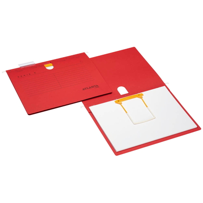 Artikelbild für ATLANTA Hängehefter Serie E Karton rot DIN A4 1x kaufmännische Heftung, 5 St., Artikelnummer 935502