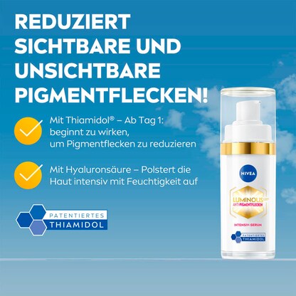 Artikelbild 5 für NIVEA LUMINOUS630® ANTI-PIGMENTFLECKEN INTENSIV Gesichtsserum 30,0 ml, Artikelnummer 579597