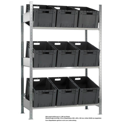 Artikelbild 2 für SCHULTE Schrägbodenregal L MULTIplus150 13697 lichtgrau 100,0 x 60,0 x 200,0 cm, Artikelnummer 626103