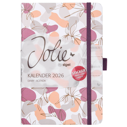 Artikelbild 2 für SIGEL Buchkalender Jolie 2026 Summer Linear Leaves, 1 St., Artikelnummer 568557
