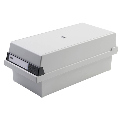 Artikelbild 2 für HAN Karteikasten DIN A4 für 1.300 Karteikarten grau mit Deckel, Artikelnummer 787283