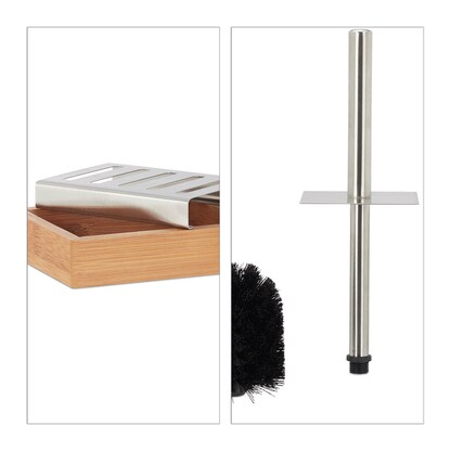 Artikelbild 5 für relaxdays Badaccessoires-Set braun, 1 Set, Artikelnummer 400510