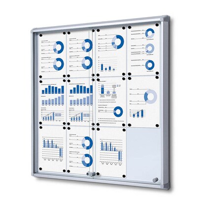 Artikelbild 5 für Showdown® Displays Schaukasten SL B1 silber 12x DIN A4 94,0 x 5,9 x 98,2 cm, 1 St., Artikelnummer 268983