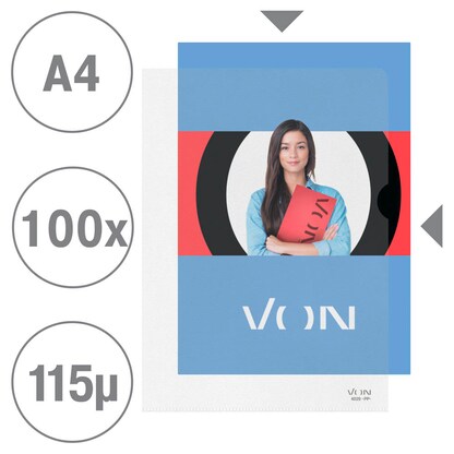 Artikelbild 3 für VON LEITZ Sichthüllen 4029 DIN A4 transparent genarbt 0,115 mm, 100 St., Artikelnummer 635407