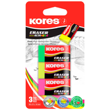 Artikelbild 1 für Kores® Radiergummis für Bleistifte KE-30 farbsortiert, 3 St., Artikelnummer 766836