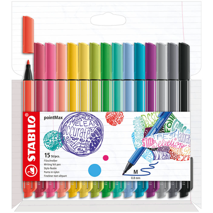 Artikelbild für STABILO pointMax Filzstifte farbsortiert, 15 St., Artikelnummer 700937