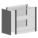 Artikelbild 1 für SCHULTE Thekenmodul MULTIplus Startmodul gerade, ohne Arbeitsplatte, lichtgrau, schwarz 105,6 x 78,0 x 100,7 cm, Artikelnummer 627279