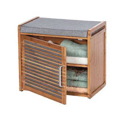 Artikelbild für WENKO Schuhschrank Bahari, 62218100 braun, grau 2 Fachböden 50,0 x 33,0 x 45,0 cm, Artikelnummer 530826