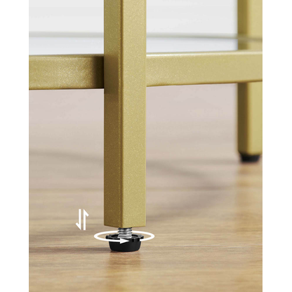 Artikelbild 6 für VASAGLE Beistelltisch rund Glas gold 50,0 x 50,0 x 55,0 cm, 1 St., Artikelnummer 262719