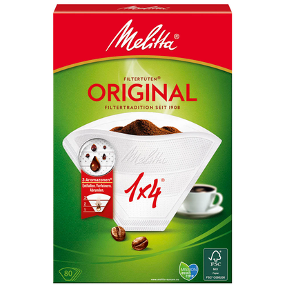 Artikelbild für Melitta ORIGINAL 1x4 Kaffeefilter, 80 St., Artikelnummer 624338
