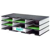 Artikelbild 1 für styro Sortierstation styrodoc trio black & white schwarz/weiß mit 9 Fächern, Artikelnummer 403670