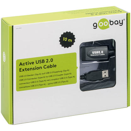 Artikelbild 2 für goobay USB 2.0 A Kabel 10,0 m schwarz, 1 St., Artikelnummer 169944