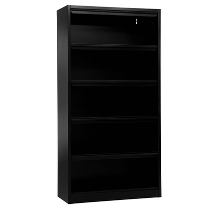 Artikelbild 3 für Gürkan Prospektregal schwarz DIN A4 100,0 x 42,0 x 195,0 cm, 1 St., Artikelnummer 564942