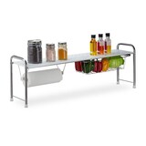 Artikelbild 1 für relaxdays Küchen-Organizer weiß, silber 94,0 x 23,0 x 32,0 cm, 1 St., Artikelnummer 372884