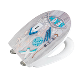 Artikelbild 1 für WENKO WC-Sitz mit Absenkautomatik Premium WC-Sitz grau, blau, 1 St., Artikelnummer 813184