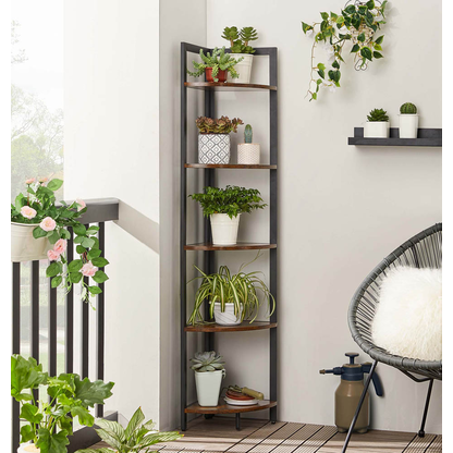 Artikelbild 3 für VASAGLE Eckregal braun, schwarz 30,0 x 30,0 x 150,0 cm, 1 St., Artikelnummer 290118