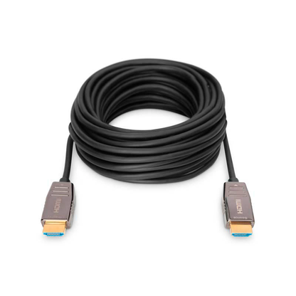 Artikelbild für DIGITUS HDMI/HDMI Glasfaserkabel AK-330126-150-S 15,0 m schwarz, 1 St., Artikelnummer 382269