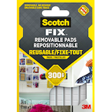 Artikelbild 1 für Scotch FIX™ REMOVABLE PADS doppelseitige Klebepads für max. 300,0 g, 11,0 x 15,0 mm, 36 St., Artikelnummer 571139