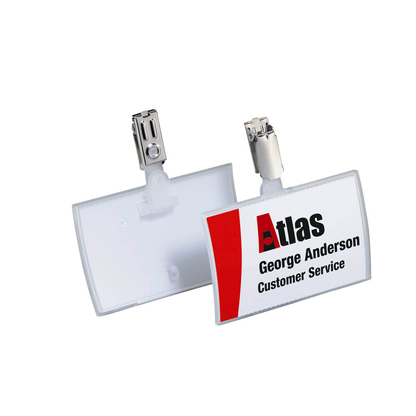 Artikelbild für DURABLE Click Fold Namensschilder mit Clip 9,0 x 5,4 cm, 25 St., Artikelnummer 136564