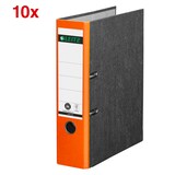 Artikelbild 1 für AKTION: LEITZ 1080 Ordner orange marmoriert Karton 8,0 cm DIN A4, 10 St., Artikelnummer 653786