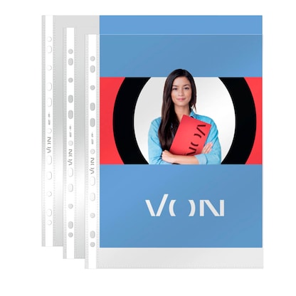 Artikelbild 11 für VON LEITZ Prospekthüllen DIN A4 glasklar glatt, 100 St., Artikelnummer 635439