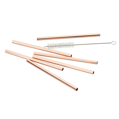 Artikelbild 5 für 6 Echtwerk Edelstahl-Strohhalme braun, Artikelnummer 649949