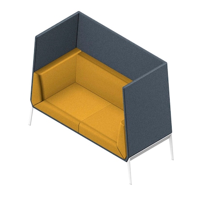 Artikelbild 7 für Quadrifoglio 2-Sitzer Besprechungsecke Accord gelb, grau weiß Stoff 156,0 x 68,0 x 124,0 cm, 1 St., Artikelnummer 462438