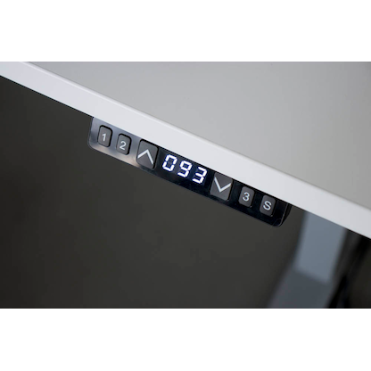 Artikelbild 7 für HAMMERBACHER Akandia elektrisch höhenverstellbarer Schreibtisch lichtgrau rechteckig, C-Fuß-Gestell silber 160,0 x 80,0 cm, Artikelnummer 486561