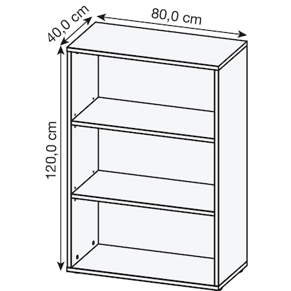 Artikelbild 2 für GERMANIA Aktenregal Agenda Home grafit, grandson-eiche 80,0 x 40,0 x 120,0 cm, 1 St., Artikelnummer 121543