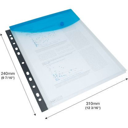 Artikelbild 4 für RAPESCO® Dokumententaschen DIN A4 farbsortiert glatt, 5 St., Artikelnummer 700672