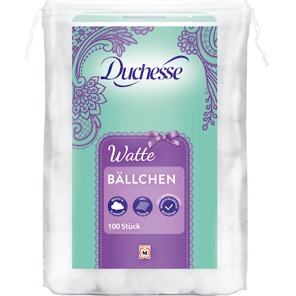 Artikelbild für Duchesse Watte BÄLLCHEN 1-lagig weiß, 100 St., Artikelnummer 158719