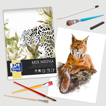 Artikelbild 3 für OXFORD Malblock Mixed Media DIN A4 225 g/m², 25 Blatt, 1 St., Artikelnummer 298389