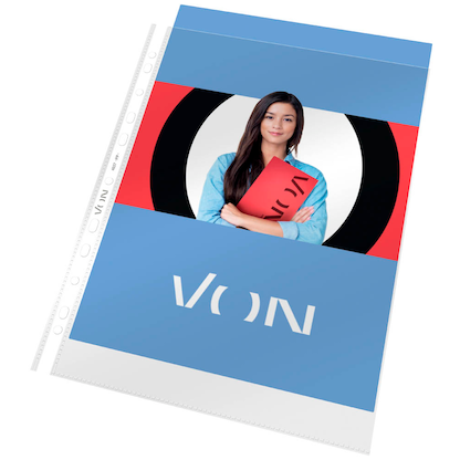 Artikelbild 4 für VON LEITZ Prospekthüllen DIN A4 glasklar glatt, 100 St., Artikelnummer 635439