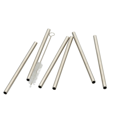 Artikelbild 5 für 6 Echtwerk Edelstahl-Strohhalme silber, Artikelnummer 649958