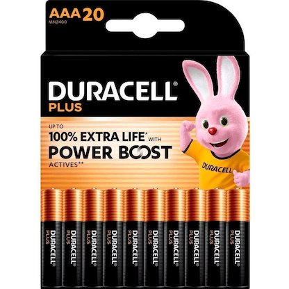 Artikelbild für DURACELL Batterien PLUS Alkali-Mangan Micro AAA 1,5 V, 20 St., Artikelnummer 688479