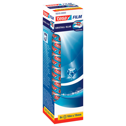 Artikelbild 2 für tesa KRISTALL-KLAR Klebefilm transparent 19,0 mm x 10,0 m 8 Rollen, Artikelnummer 688077