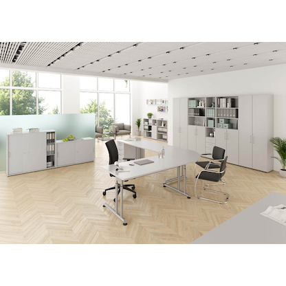 Artikelbild 6 für HAMMERBACHER Aktenregal Popular lichtgrau 80,0 x 40,0 x 74,8 cm, 1 St., Artikelnummer 991099