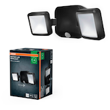 Artikelbild 1 für OSRAM LED-Außenleuchte mit Dämmerungssensor und Bewegungsmelder Battery LED Spotlight Double, schwarz 10 W, 1 St., Artikelnummer 710198