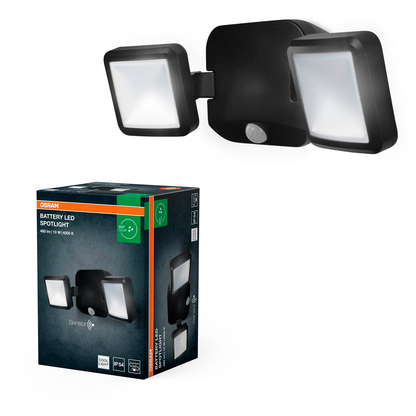 Artikelbild für OSRAM LED-Außenleuchte mit Dämmerungssensor und Bewegungsmelder Battery LED Spotlight Double, schwarz 10 W, 1 St., Artikelnummer 710198