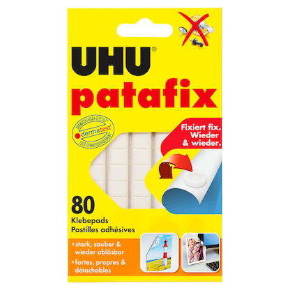 Artikelbild für UHU patafix doppelseitige Klebepads, 1,0 x 1,0 cm, 80 St., Artikelnummer 460006
